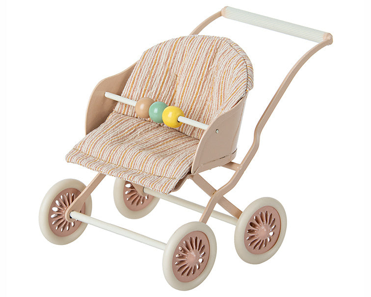 Maileg - Metalen kinderwagen - Rose.